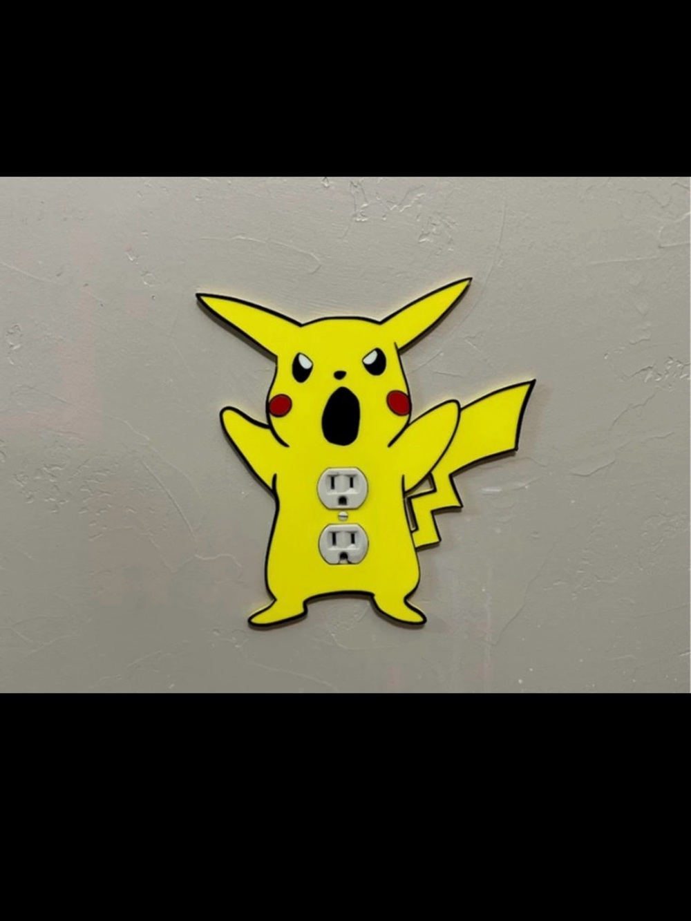 Pokemon Pikachu Yellow Wall Outlet Cover